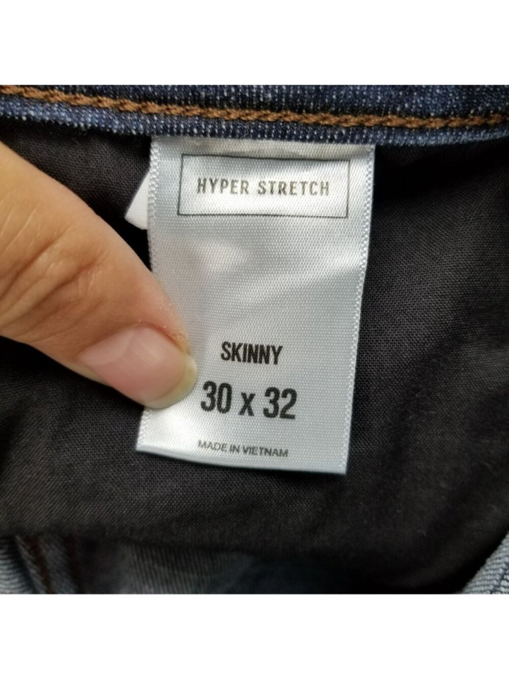 Express Jeans Mens 30x32 Blue Skinny Hyper Stretch Denim - Picture 13 of 15